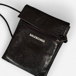 Balenciaga Black Leather Belt Bag